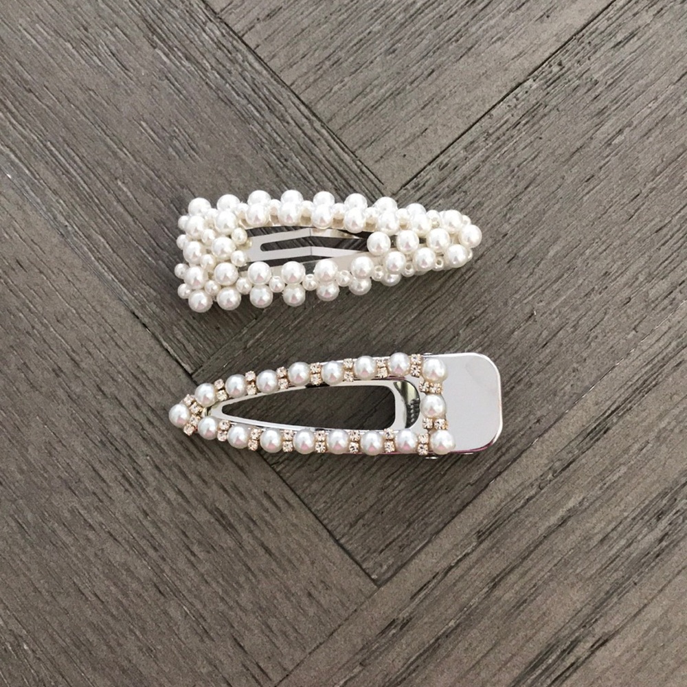 Pearl Hair Barrett/Clip Set